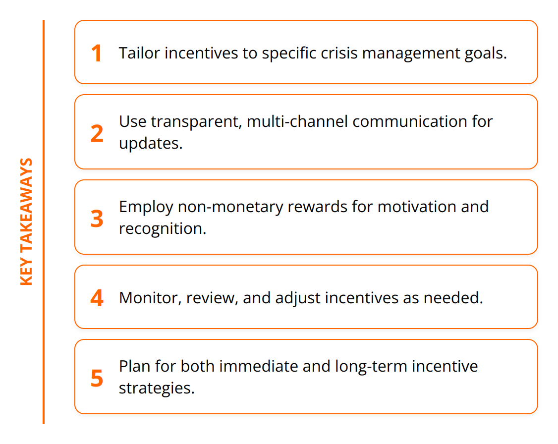 Key Takeaways - How to Incorporate Incentives in Crisis Management